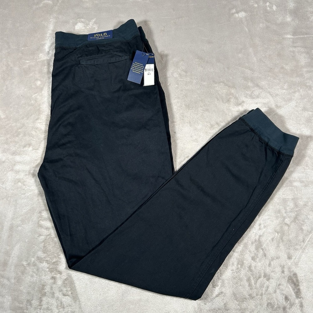 Vintage Polo Ralph Lauren Jogger Pants Mens 3XLT Tall Navy Blue 5-Pocket Y2K NWT